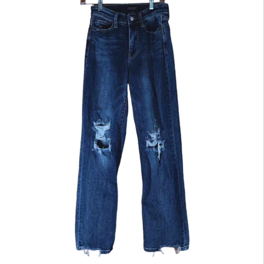 Judy Blue Straight Fit Distressed Jeans size 25